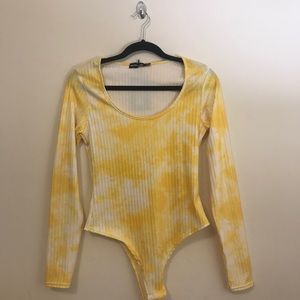 yellow bodysuit